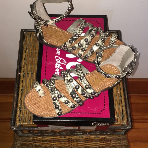 Well Blow Suggested Retail Price Sam Edelman Carla Snake Print Sandals - Picture 9 of 9